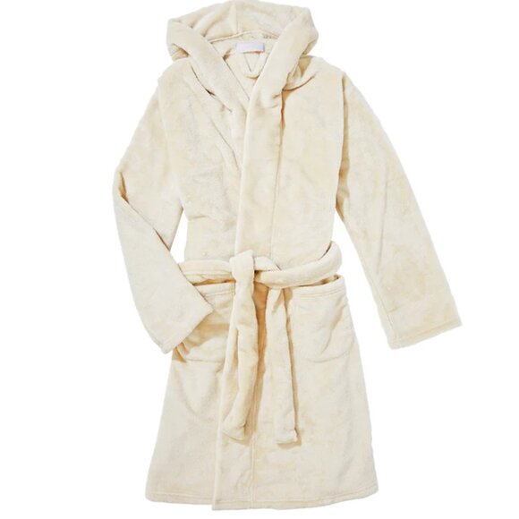 Beige Plush Cozy Robe House Coat - Picture 1 of 8